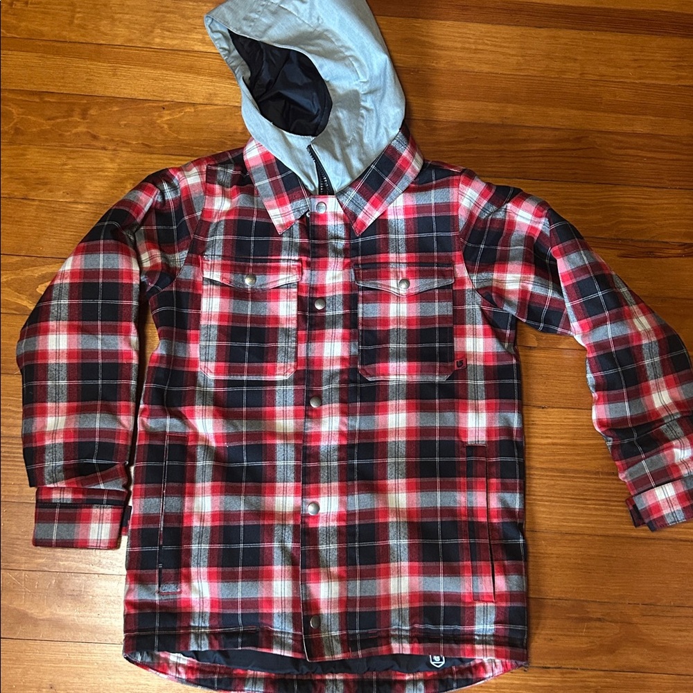Burton Red Plaid Snowboard Jacket